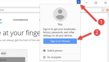sign into chrome 